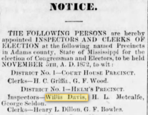 Natchez Democrat, November 5, 1872