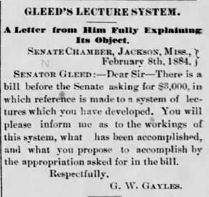 State Ledger, February 15, 1884