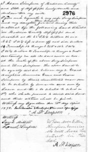 Will of Adam Simpson, 1898