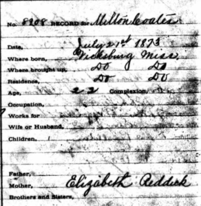 Freedman's Bank record, July 21, 1873