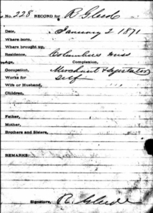 Freedman's Bank record, January 2, 1871