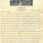 Letter to Sister Sarah, January 21, 1929