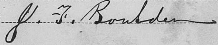 Signature of Jesse F. Boulden