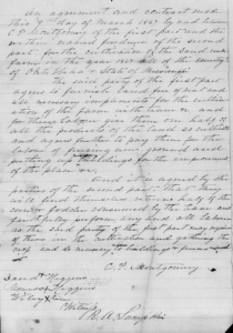 Contract with Freedmen, March 9, 1867