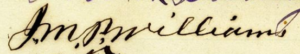 Signature of Jeremiah M. P. Williams