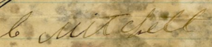 Signature of Cicero Mitchell