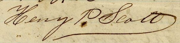 Signature of Henry P. Scott