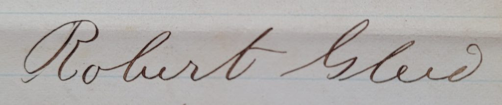 Signature of Robert Gleed