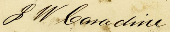 Signature of J. Wesley Caradine