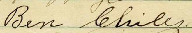 Signature of Ben Chiles