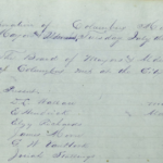 First mention of Elzy Richards in the Columbus Board of Aldermen minutes, July 5, 1870