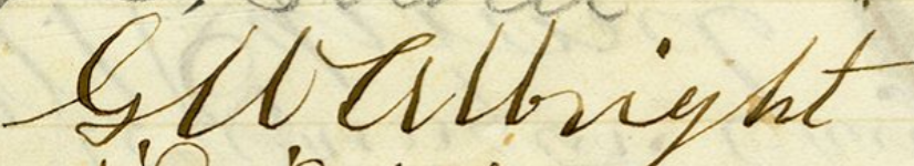Signature of George Washington Albright