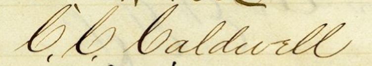 Signature of Charles Caldwell