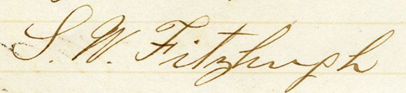 Signature of Samuel W. Fitzhugh