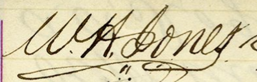 Signature of William H. Jones