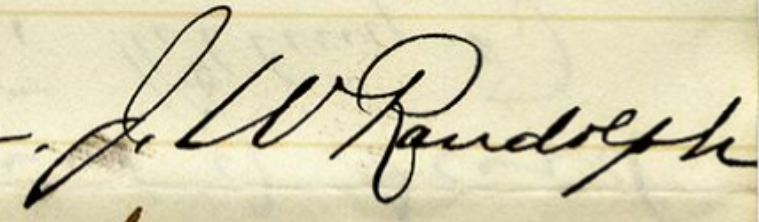 Signature of John W. Randolph