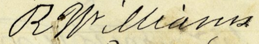 Signature of Ralph Williams
