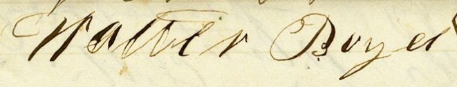 Signature of Walter Boyd