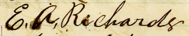 Signature of Elzy A. Richards