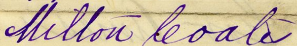 Signature of Milton Coates