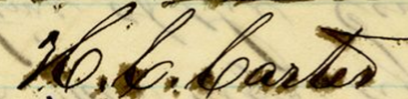 Signature of Hannibal C. Carter