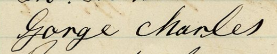 Signature of George Charles