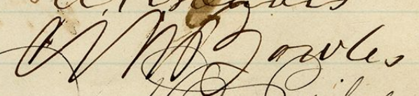Signature of Countelow M. Bowles