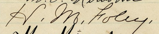 Signature of Hugh M. Foley
