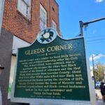 Historical marker for Gleed's Corner, Sep 29 2025