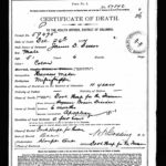Death Certificate of James D. Cessor