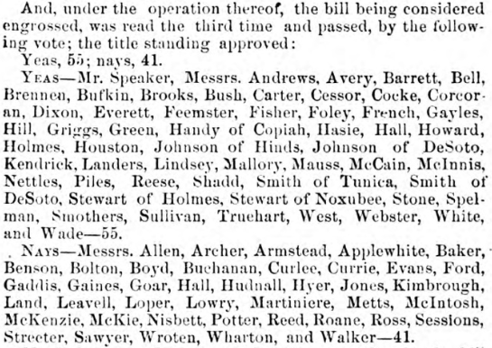 January 29, 1873 - Civil Rights Bill Passed by the House