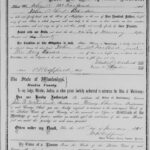 Marriage certificate, January 23, 1870