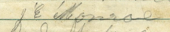Signature of Joseph E. Monroe from an undated petition to Governor Ames
