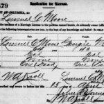 Marriage certificate, April 15, 1919