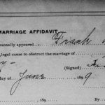 Marriage record, June 17, 1899