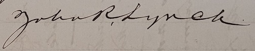 Signature of John Roy Lynch