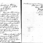 Recommendation letter, October 7, 1868