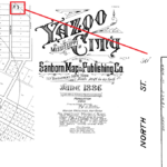 Jail location on Sanborn map, 1886